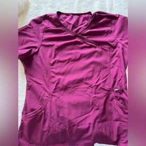 Maroon Infinity Cherokee Scrub Set
